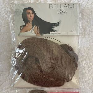 BELLAMI PICCOLINA 120G 18" ASH BROWN (8) HAIR EXTENSIONS - BRAND NEW